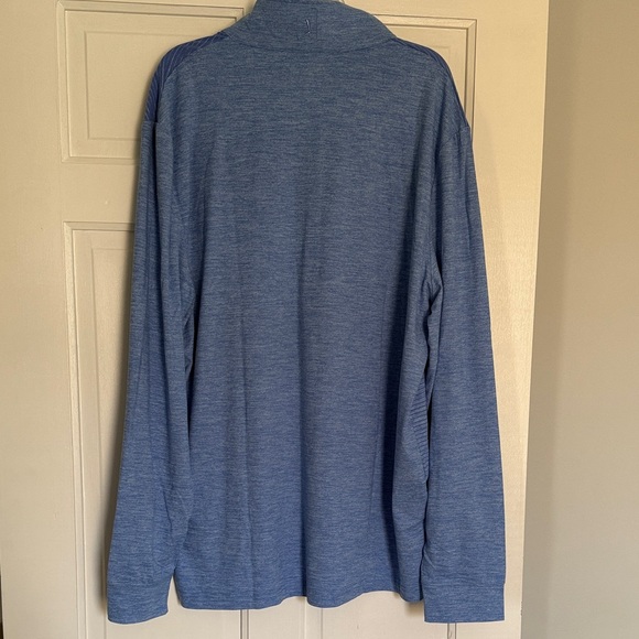 Men's PGA Tour Blue Lux Touch Ombré Quarter-Zip Pullover NWT - Picture 3 of 7
